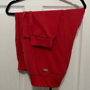 Figs Neon Red XXLTall joggers. EUC